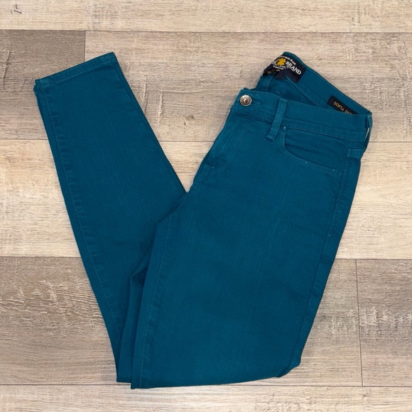 Lucky Brand Sofia Skinny Ankle Jeans Teal Blue Size 4 Mid Rise Stretch - Picture 2 of 8